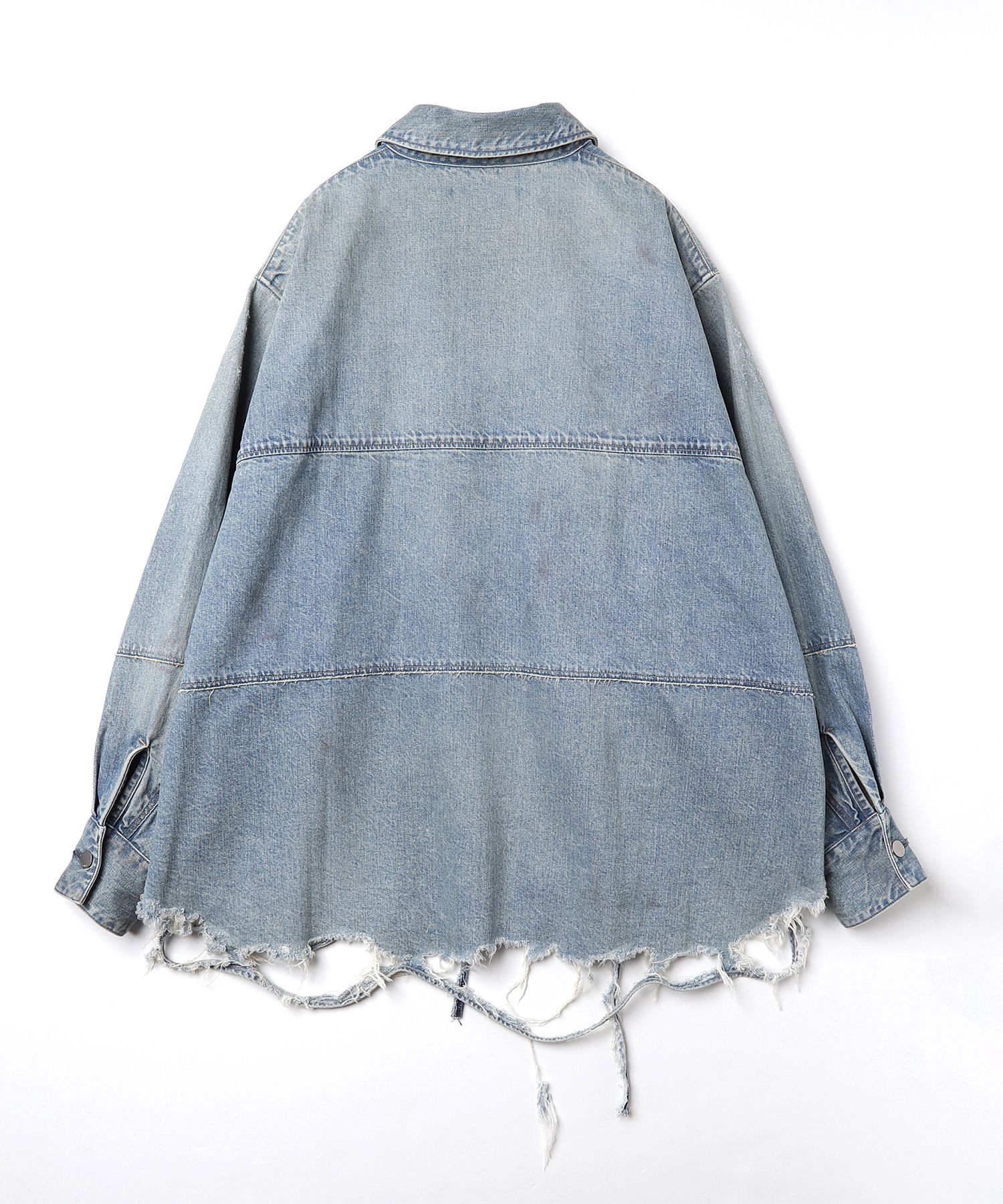 JieDa - DAMAGE OVER DENIM SHIRT/INDIGO | NapsNote