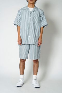 SLEEPING SHIRT SET UP/GRAY STRIPE