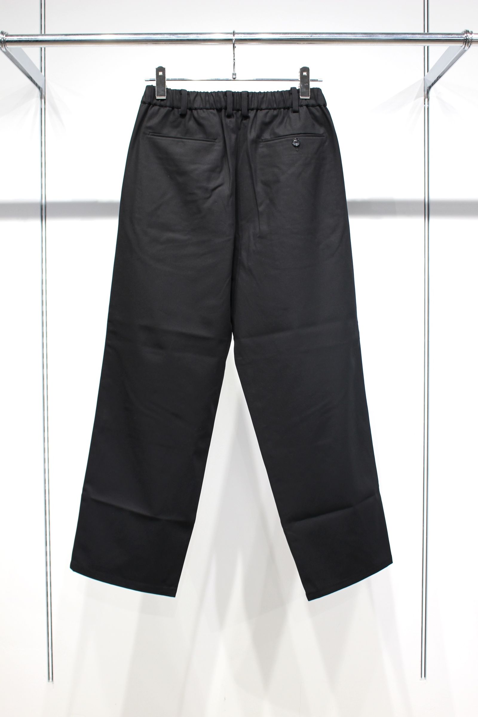 ORGANIC COTTON HIGH  TWIST STANDARD WIDE  PANTS | BLACK | ワイドパンツ