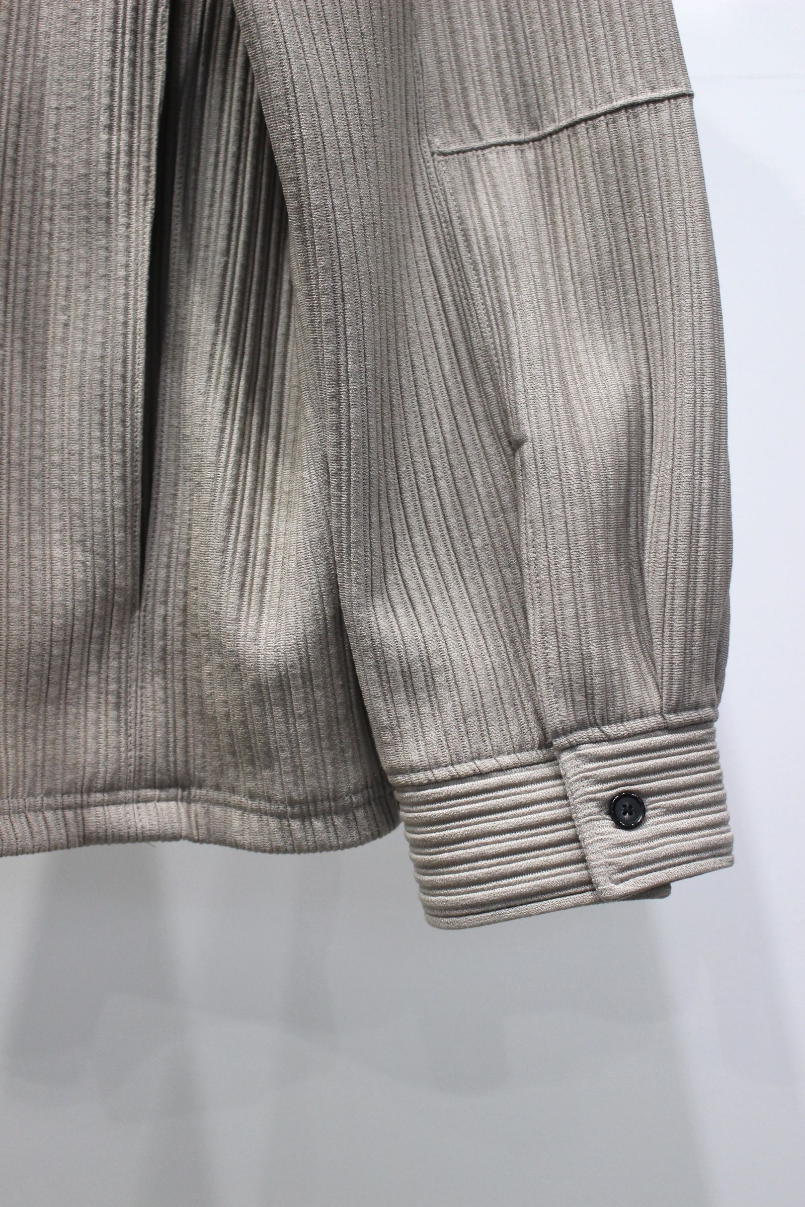 WRINKLED STRIPE SHIRT | GREIGE | シャツジャケット