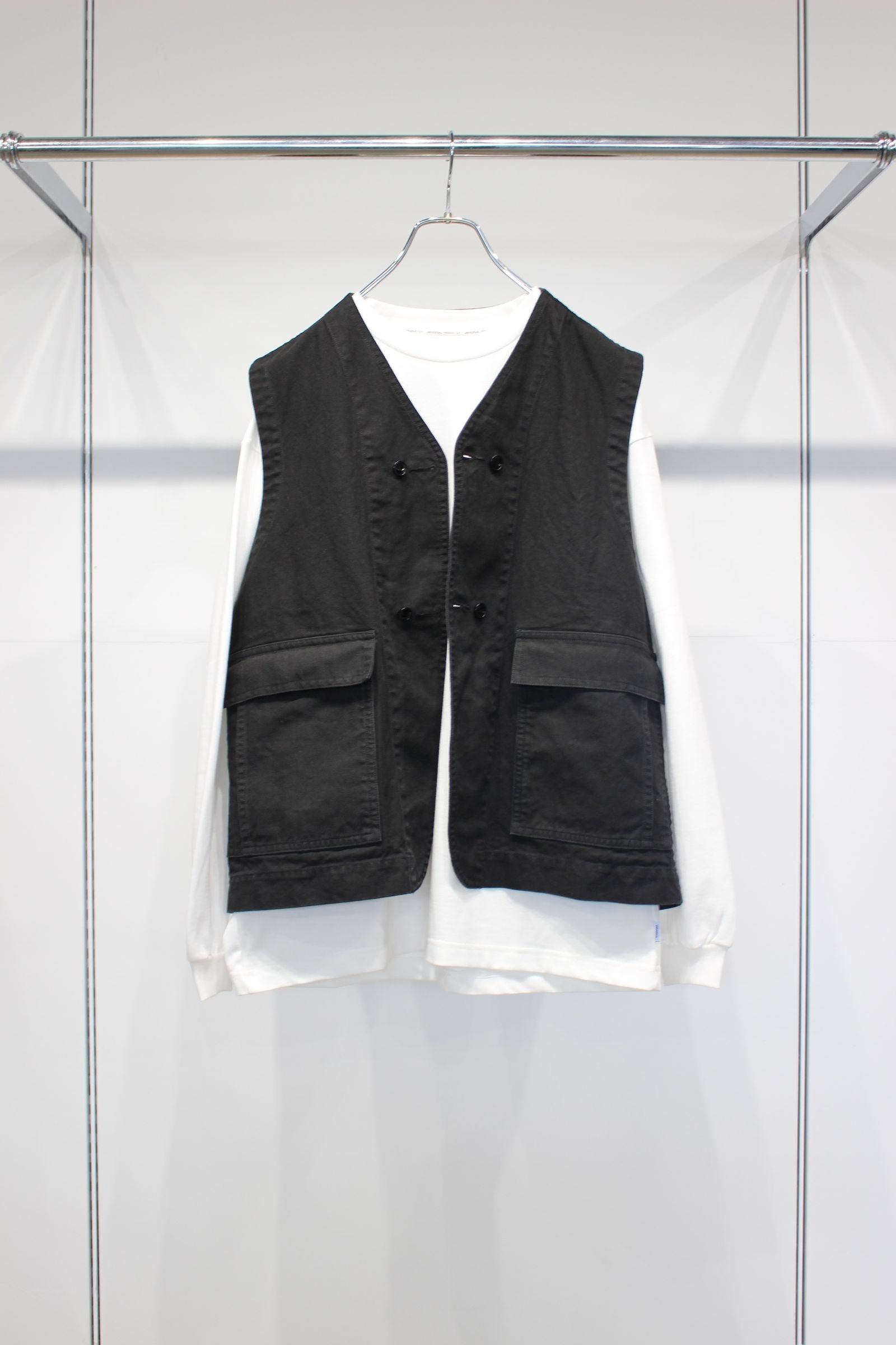 HEAVY OXFORD Double Vest | BLACK | ベスト