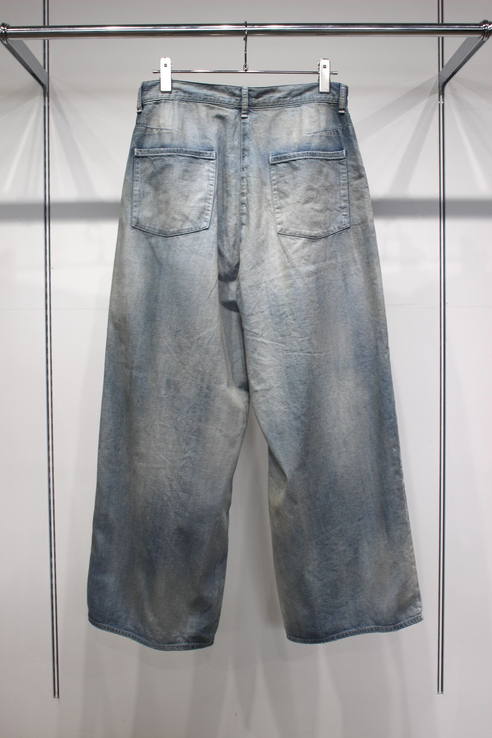 【ANCELLM】WIDE STRAIGHT DENIM PANTS 新品 ANCELLM - LIGHT OZ WIDE STRAIGHT DENIM PANTS | INDIGO
