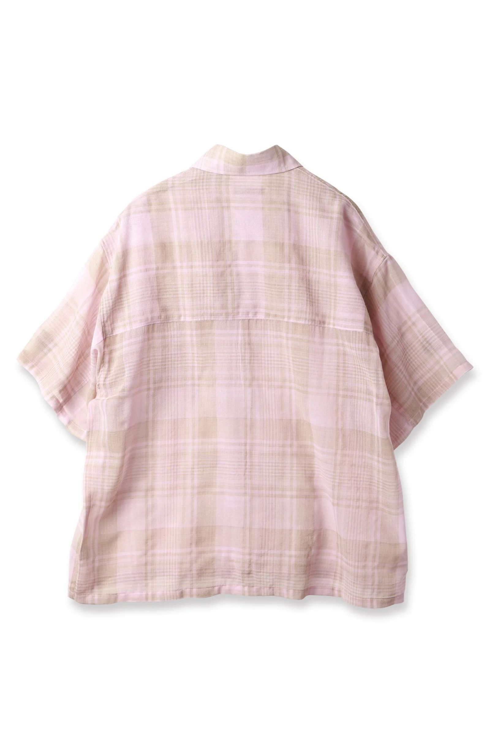 CHECK SHIRT S/S | LIGHT PINK | シャツ