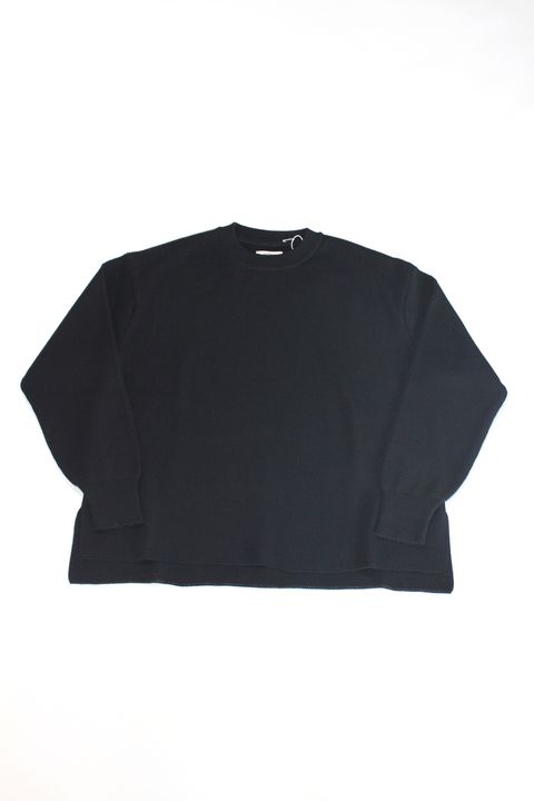 HARD TWISTED WOOL RIB CREW SWEATER/ウールリブニット