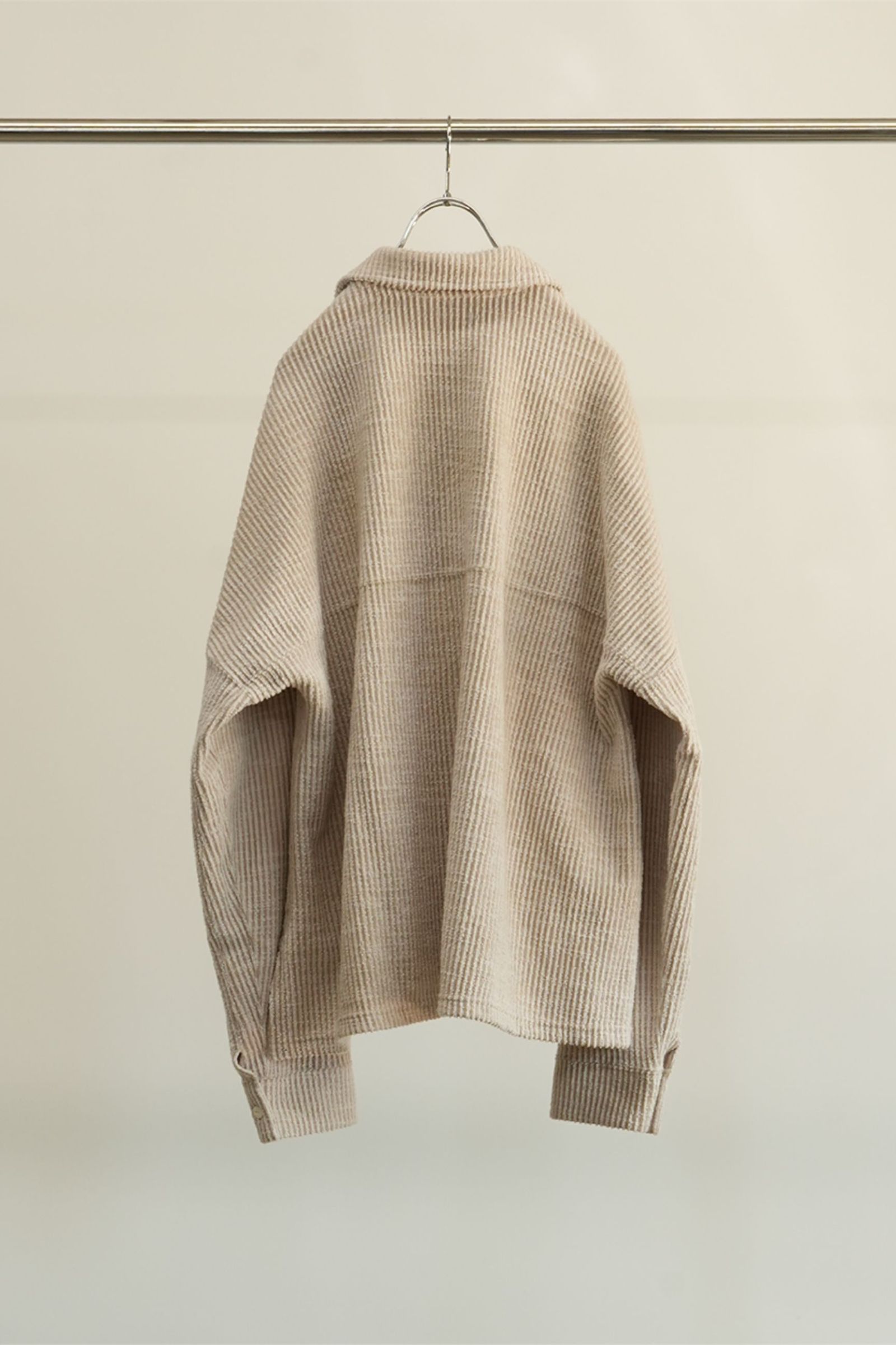 ANCELLM - CUT STRIPE SHIRT | BEIGE | シャツ | NapsNote