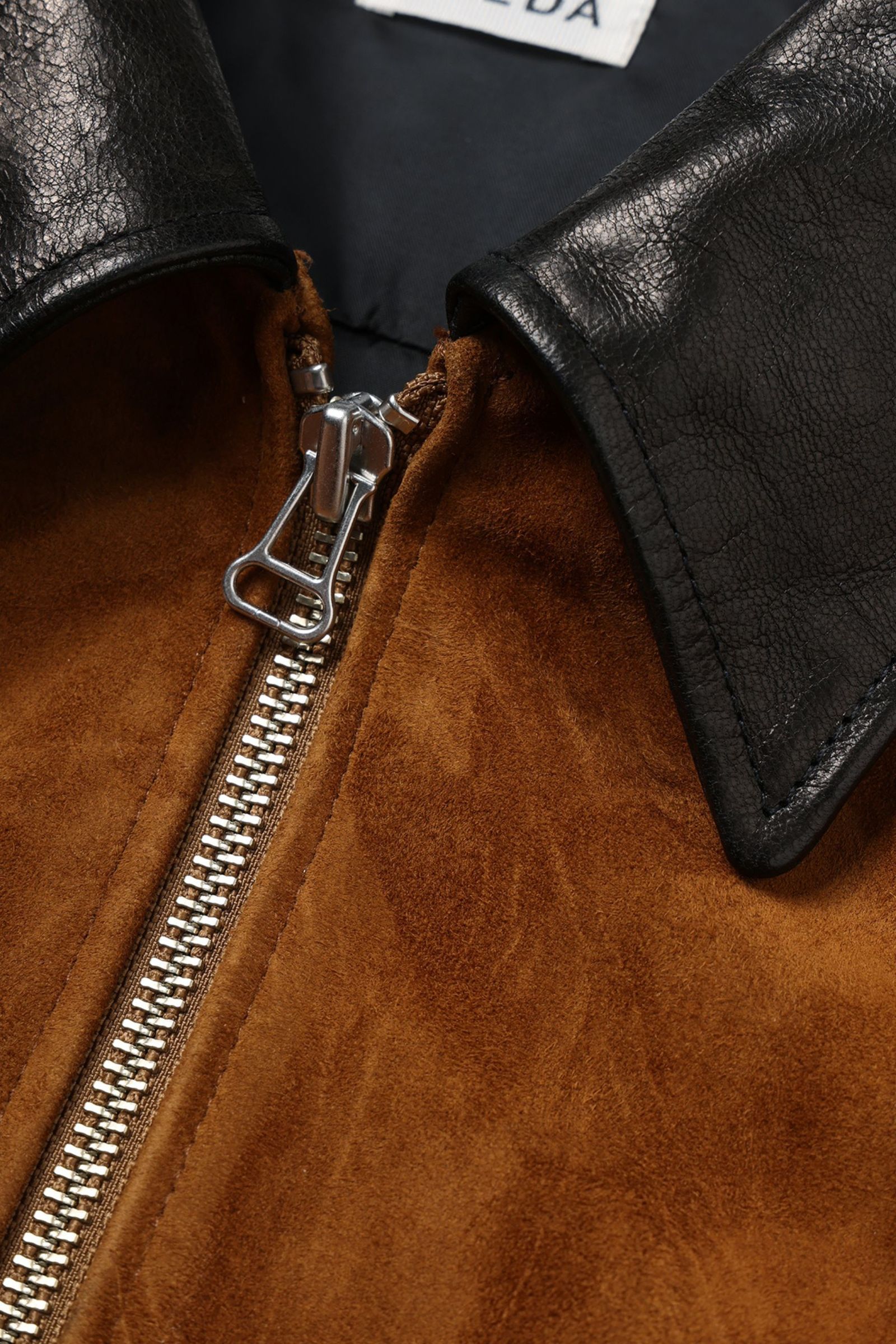 NUBUCK DRAPING LEATHER JACKET | BROWN | レザージャケット