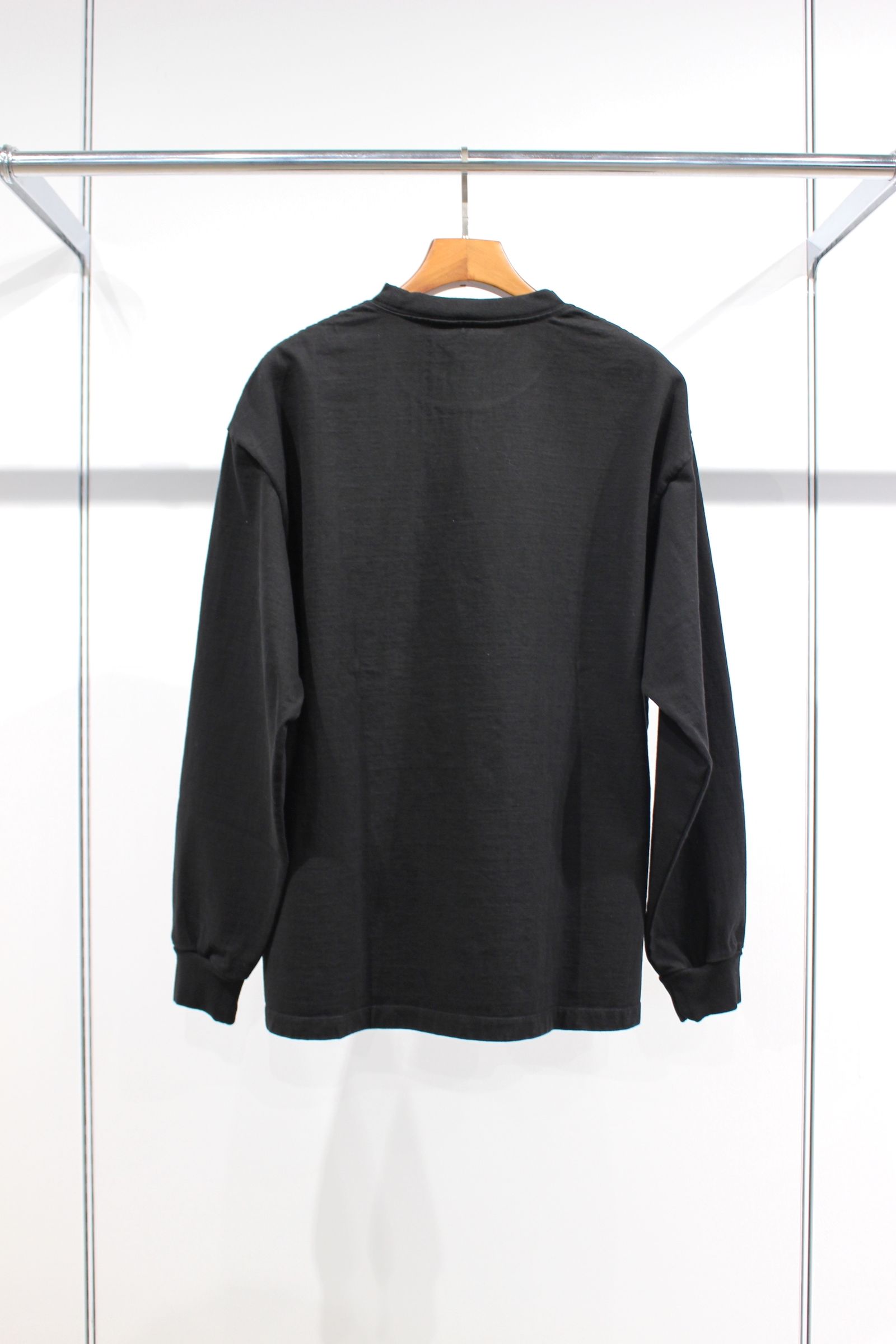 Pocket L/S tee/BLACK