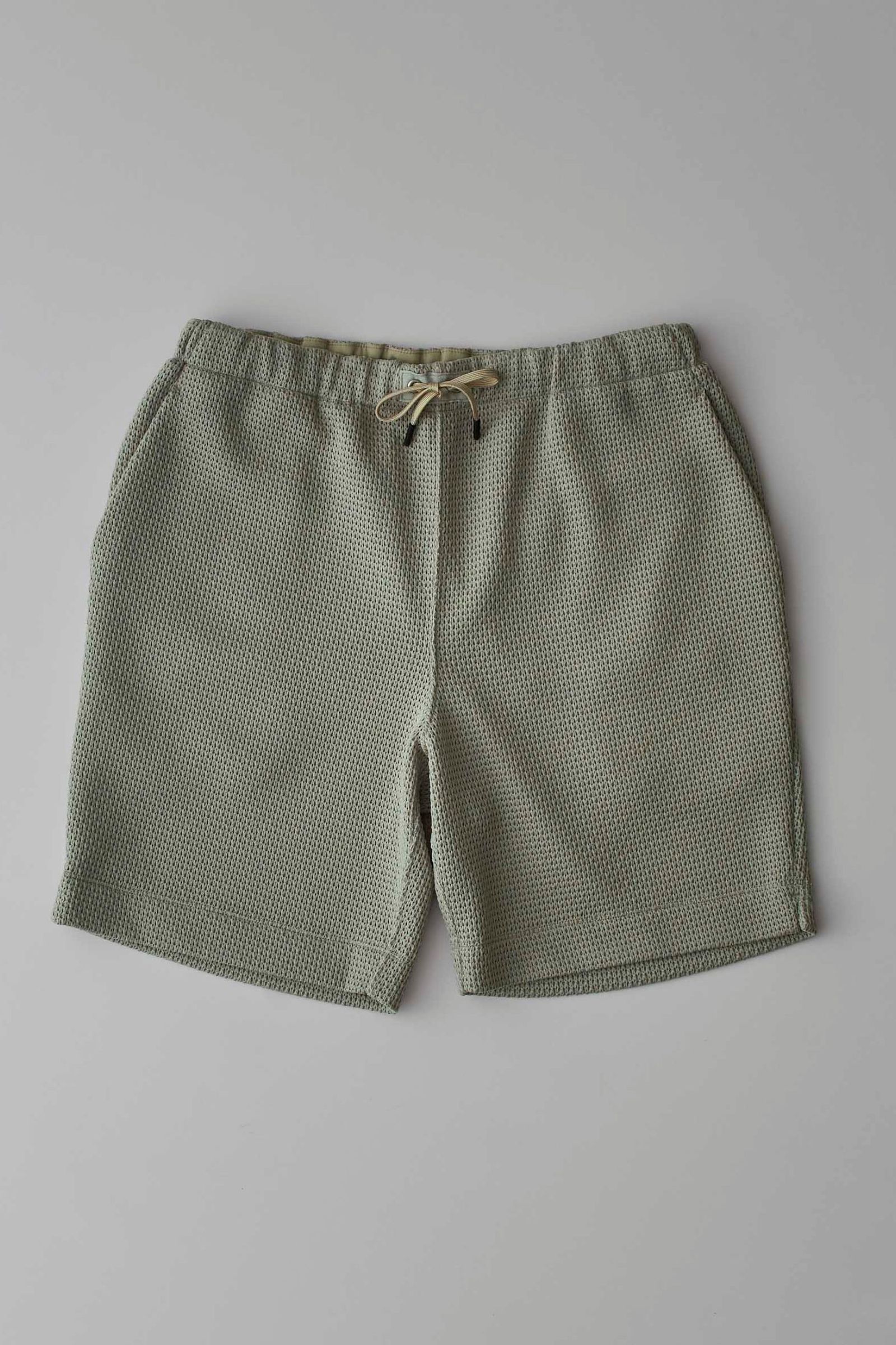 HONEYCOMB KNIT SHORTS | LIME BEIGE | ショートパンツ