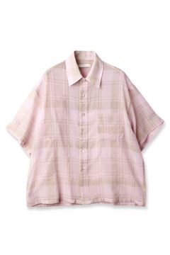 CHECK SHIRT S/S | LIGHT PINK | シャツ