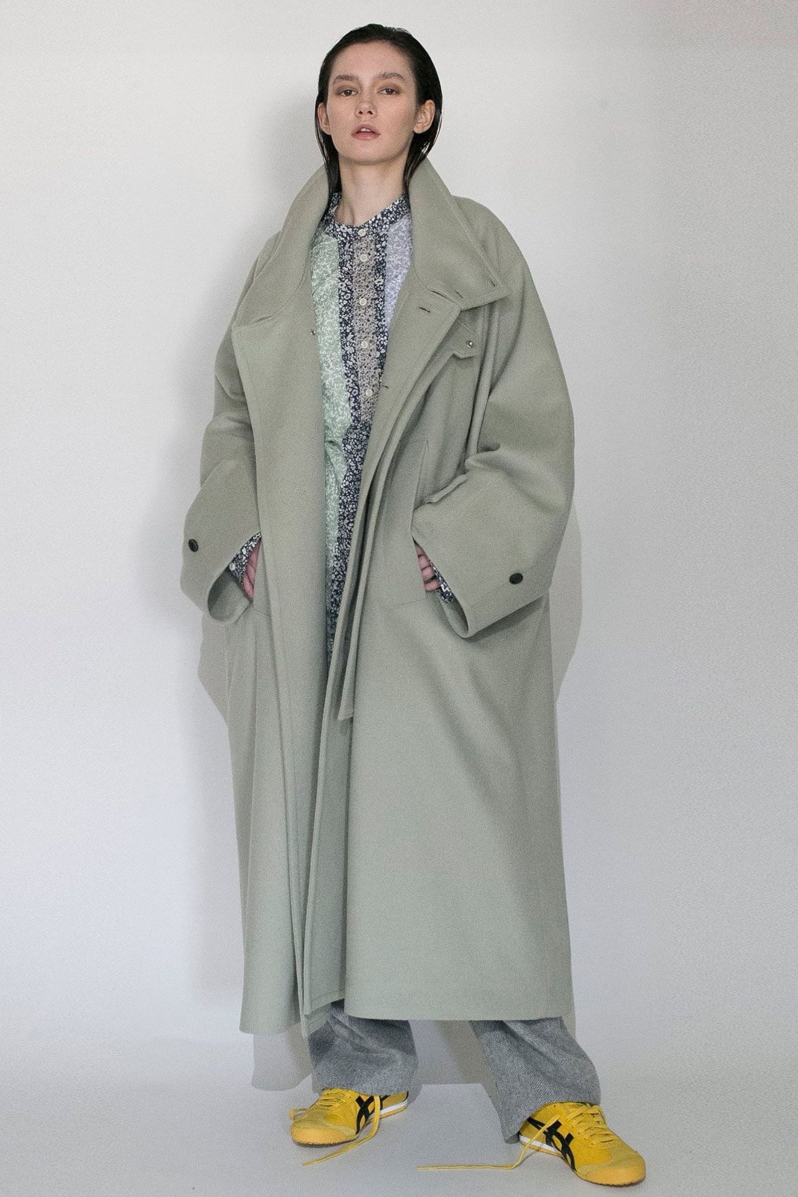 VOAAOV - S100 WOOL BEAVER Stand Collar Long Coat/ロングコート ...