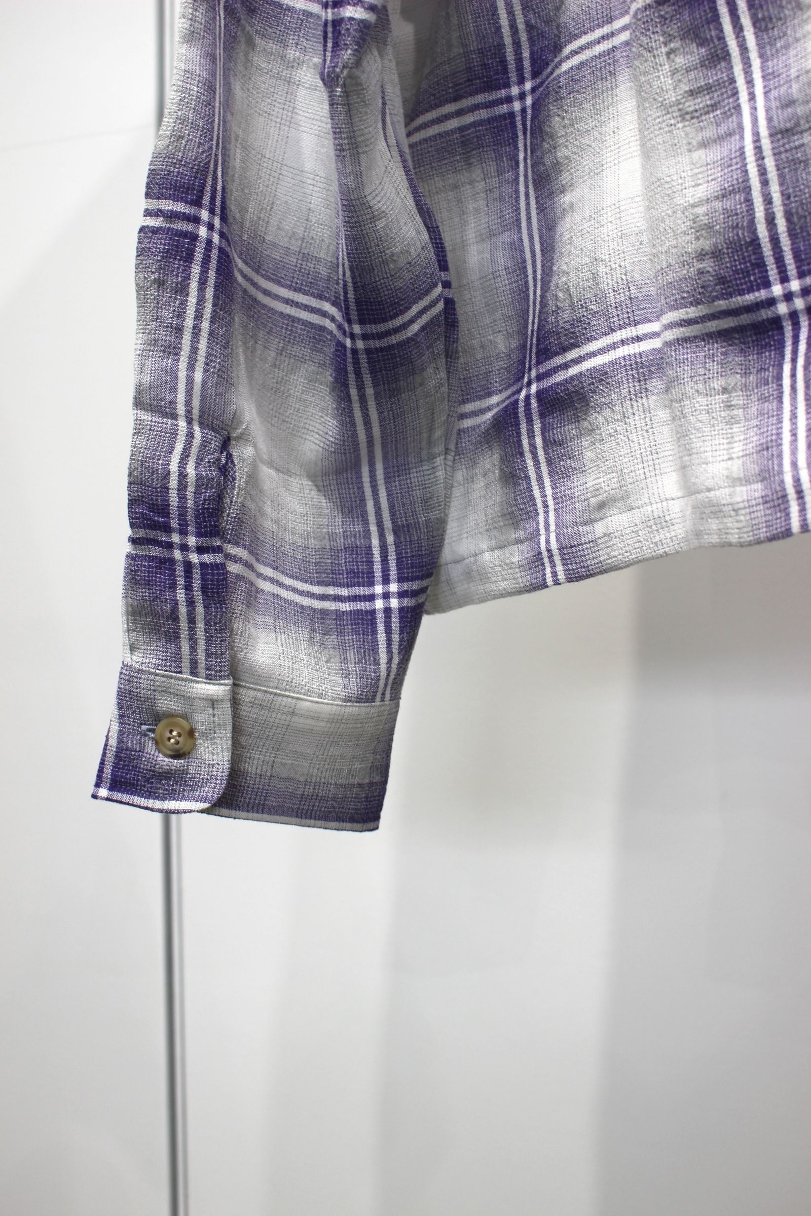 OMBRE CHECK ZIP SHIRT | PURPLE | ジップシャツ