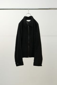 SHAGGY ZIP UP SHIRT | BLACK | ジップアップシャツ