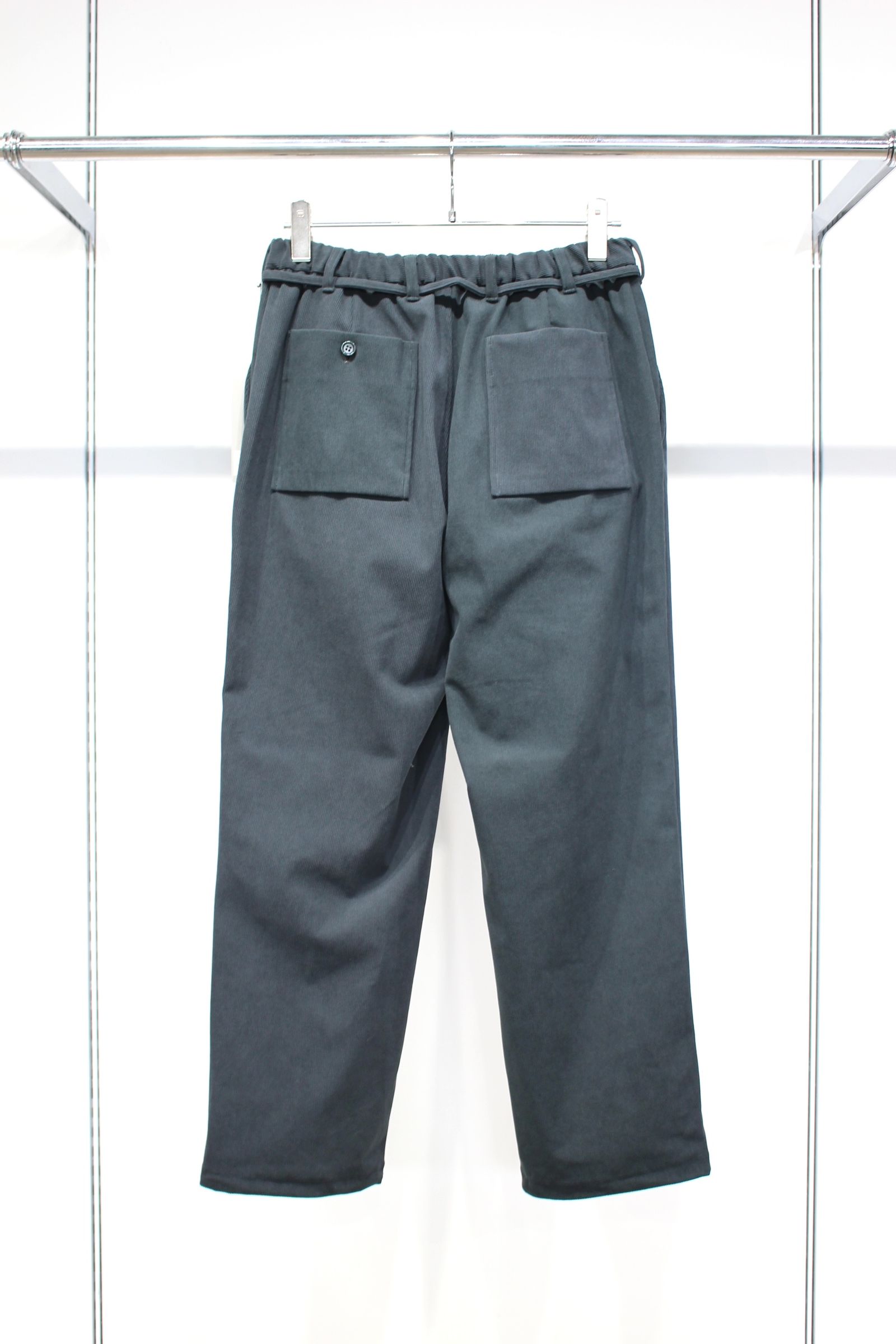 TRICOT CORDUROY PANTS | CADET BLUE | ポリエステルコーデュロイ