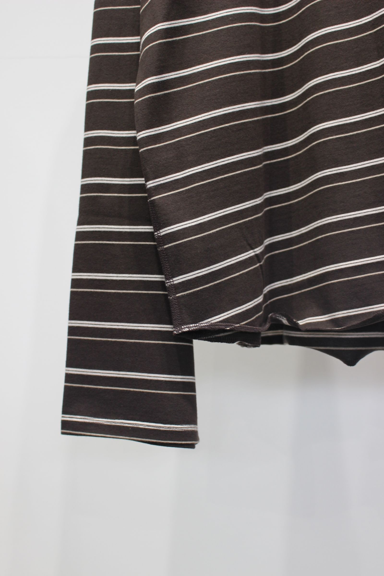 TURTLENECK BORDER LS T-SHIRT | BLACK | カットソー