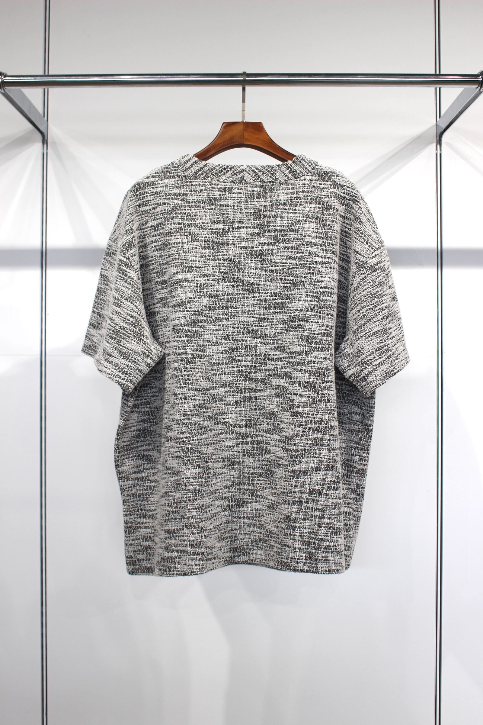 Tweed Jarsey Oversize T-Shirt | BLACK | カットソー