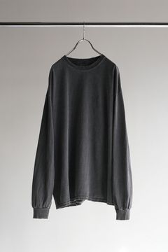 EMBROIDERY DYED LS T-SHIRT/BLACK