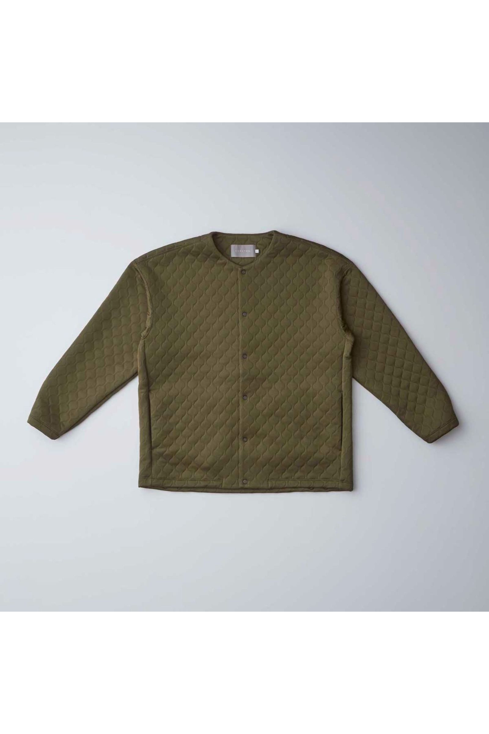 SNAP BUTTON CARDIGAN -quilting-/NAVY