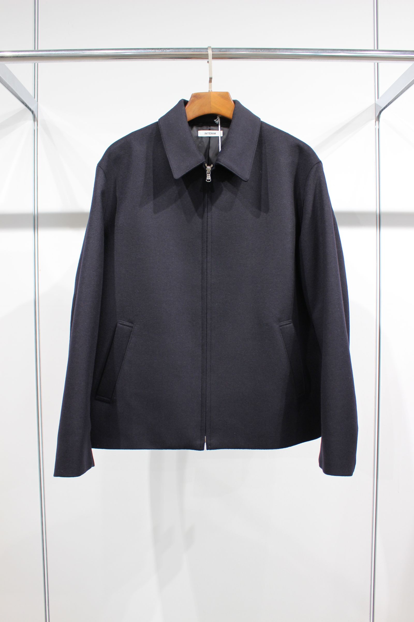 INTERIM - CASHMERE25 HARRINGTON JACKET/NAVY BLACK | NapsNote