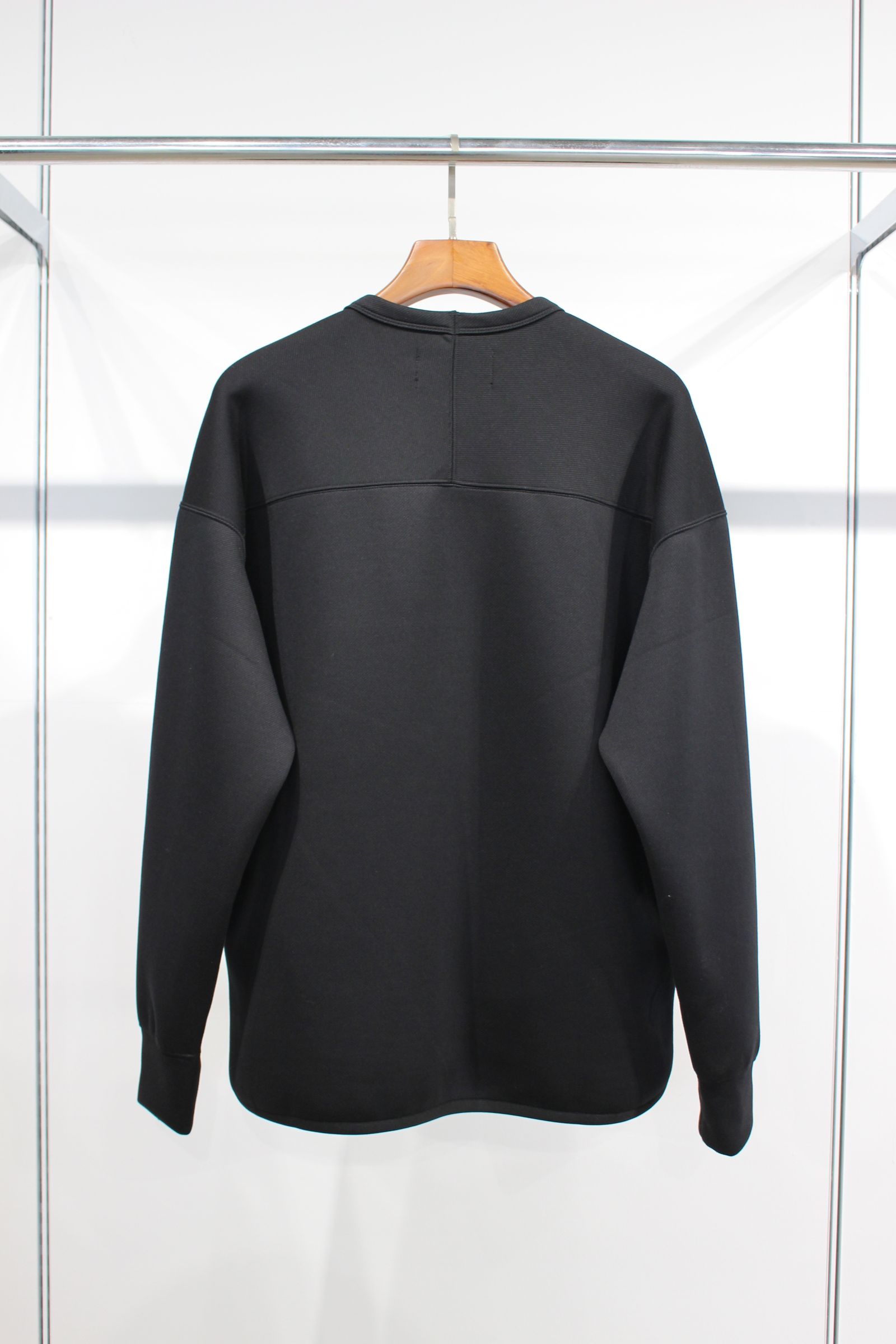 TWILL DOUBLE JERSEY P/O/BLACK