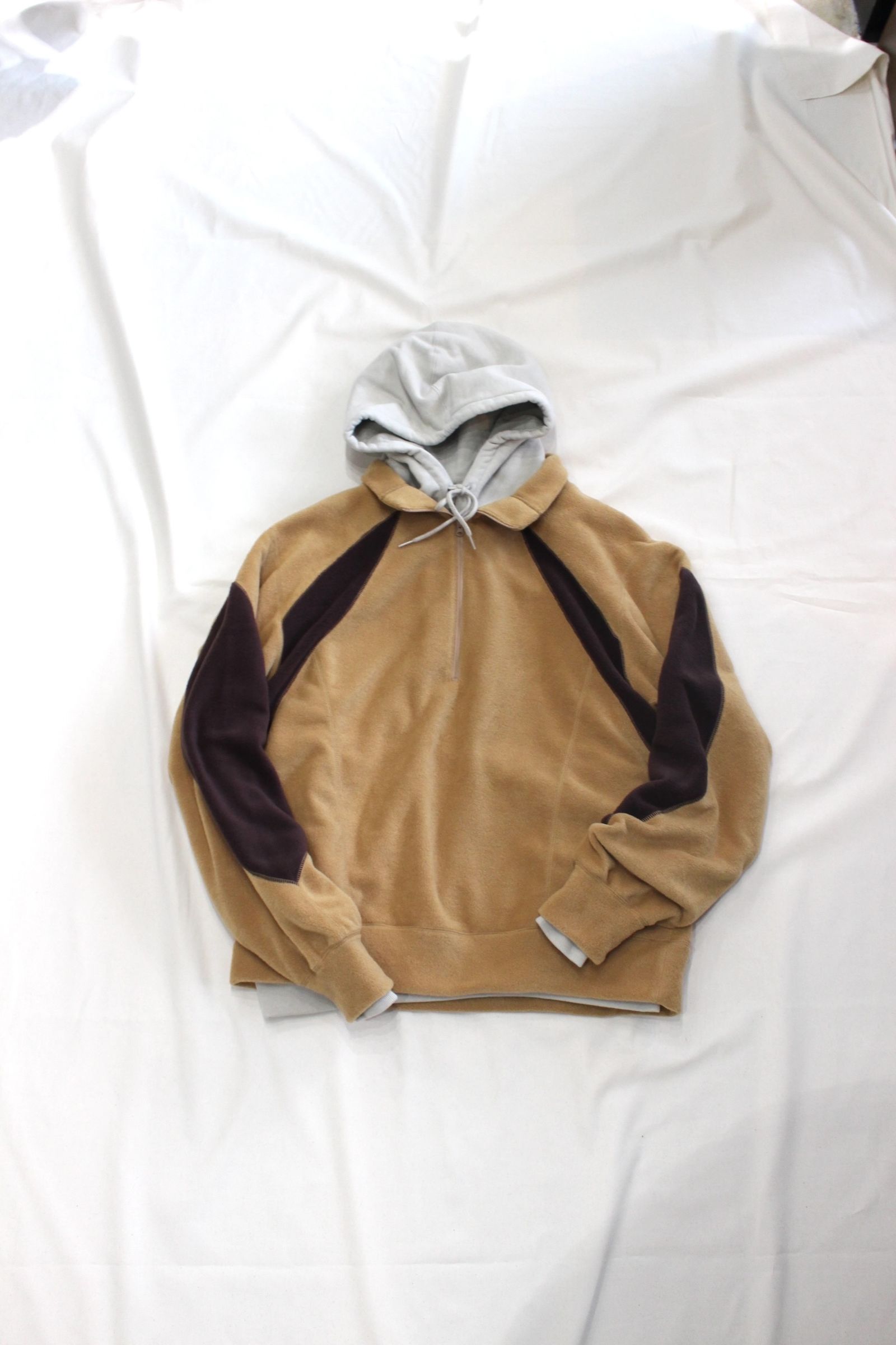 SWITCHING FLEECE HALF ZIP L/S | BEIGE | フリース