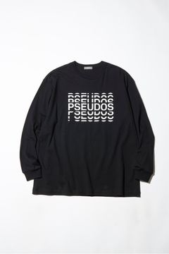 PRINTED CROSS NECK T-SHIRT LS -MOTION-/プリントカットソー