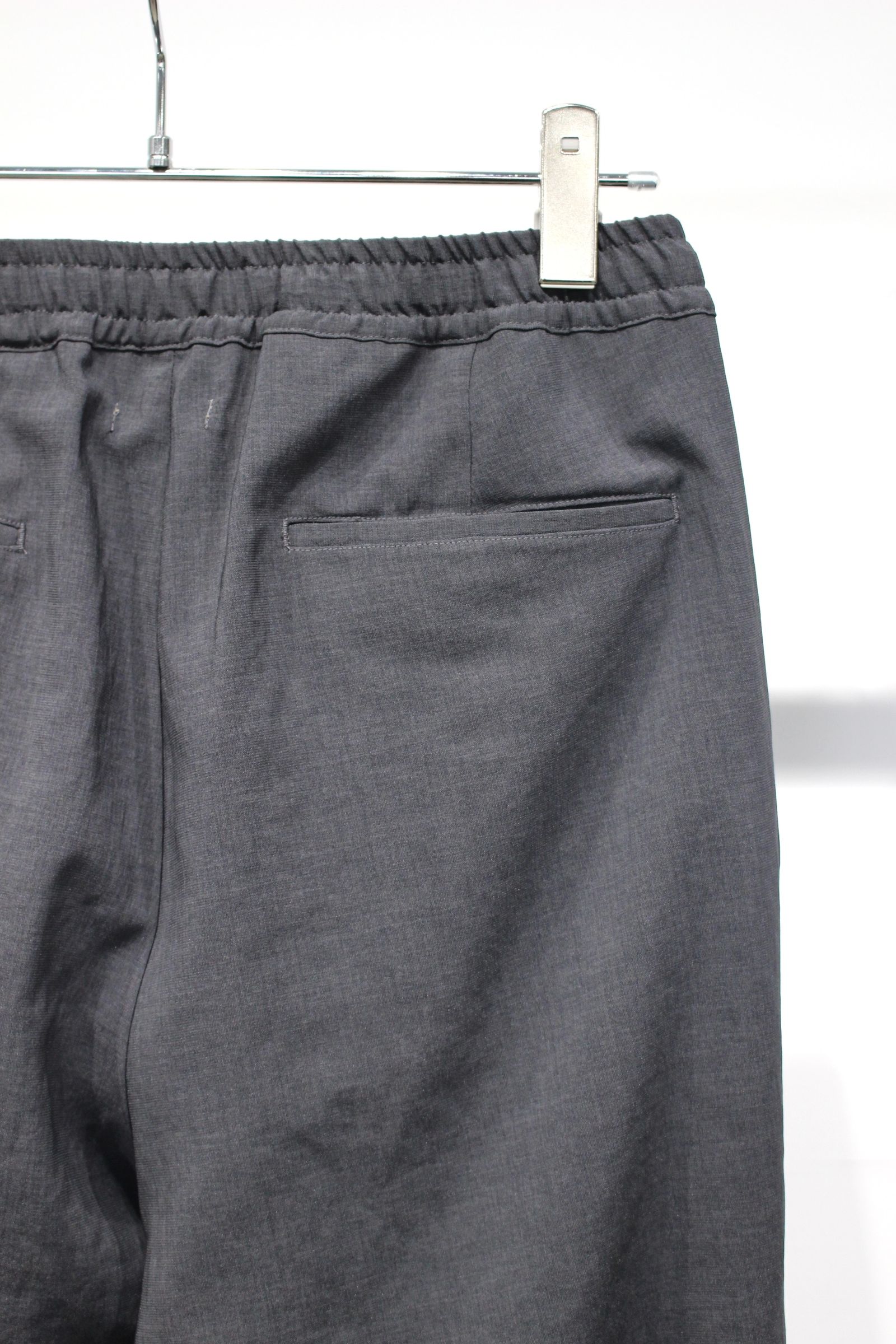 NEW SEMI WIDE SHARI PANTS | CHAMBRAY BLACK | イージーパンツ