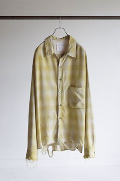 RAYON CHECK SHIRT/YELLOW