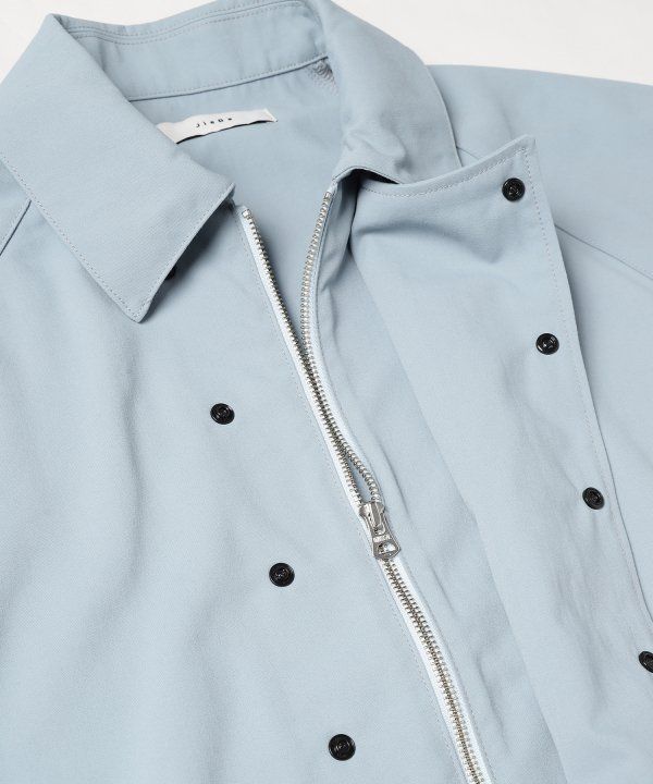 FLAP OVER SHIRT JACKET/SAX
