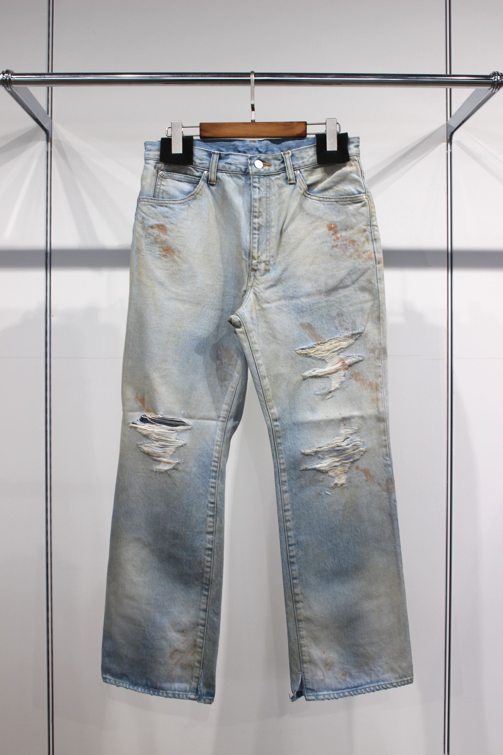 CRASH SELVEDGE SHOE CUT 5P DENIM PANTS/INDIGO