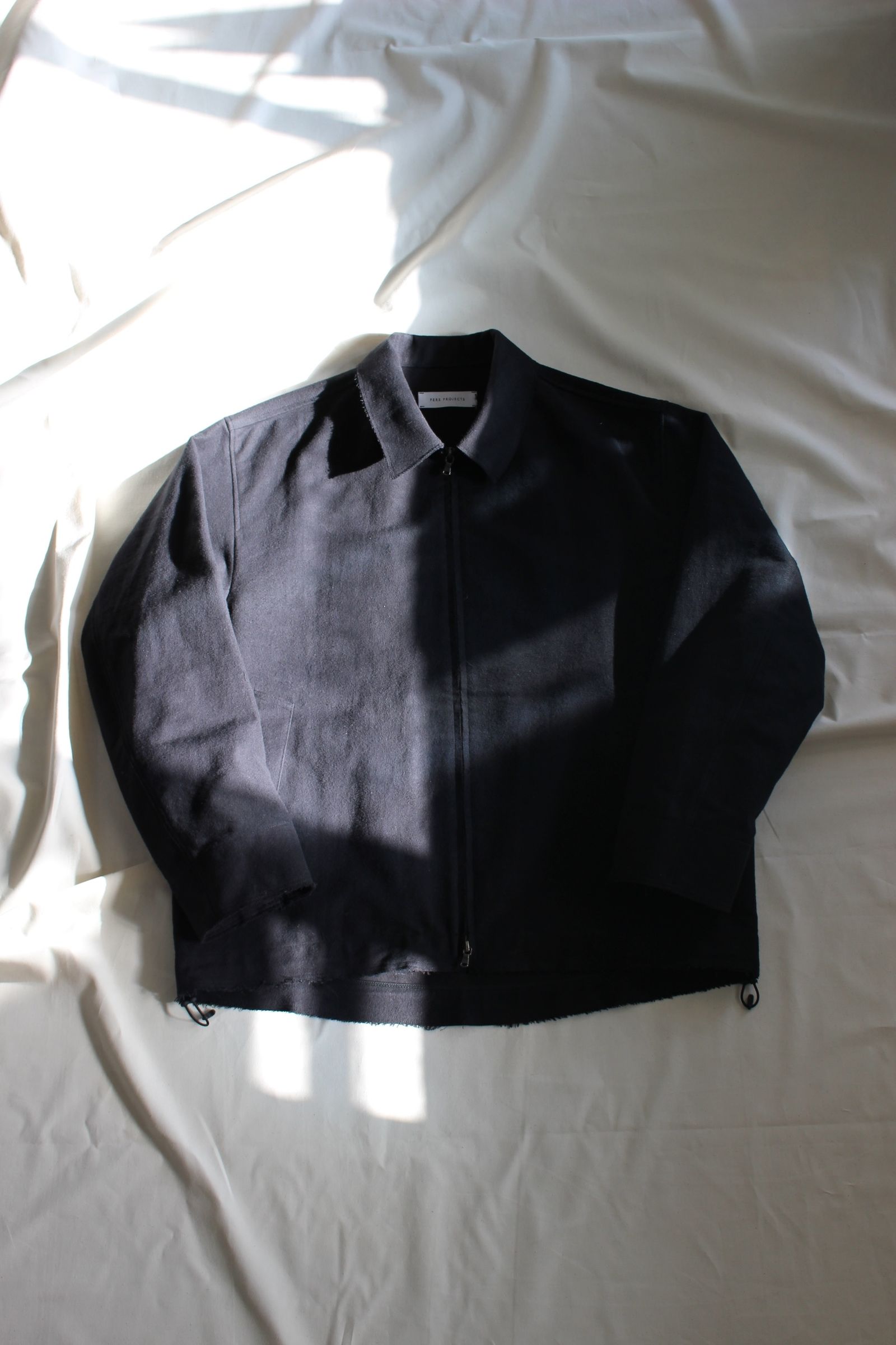 [ラスト1点] JENS SHORT BLOUSON | BLACK | コットンスウェードジャケット