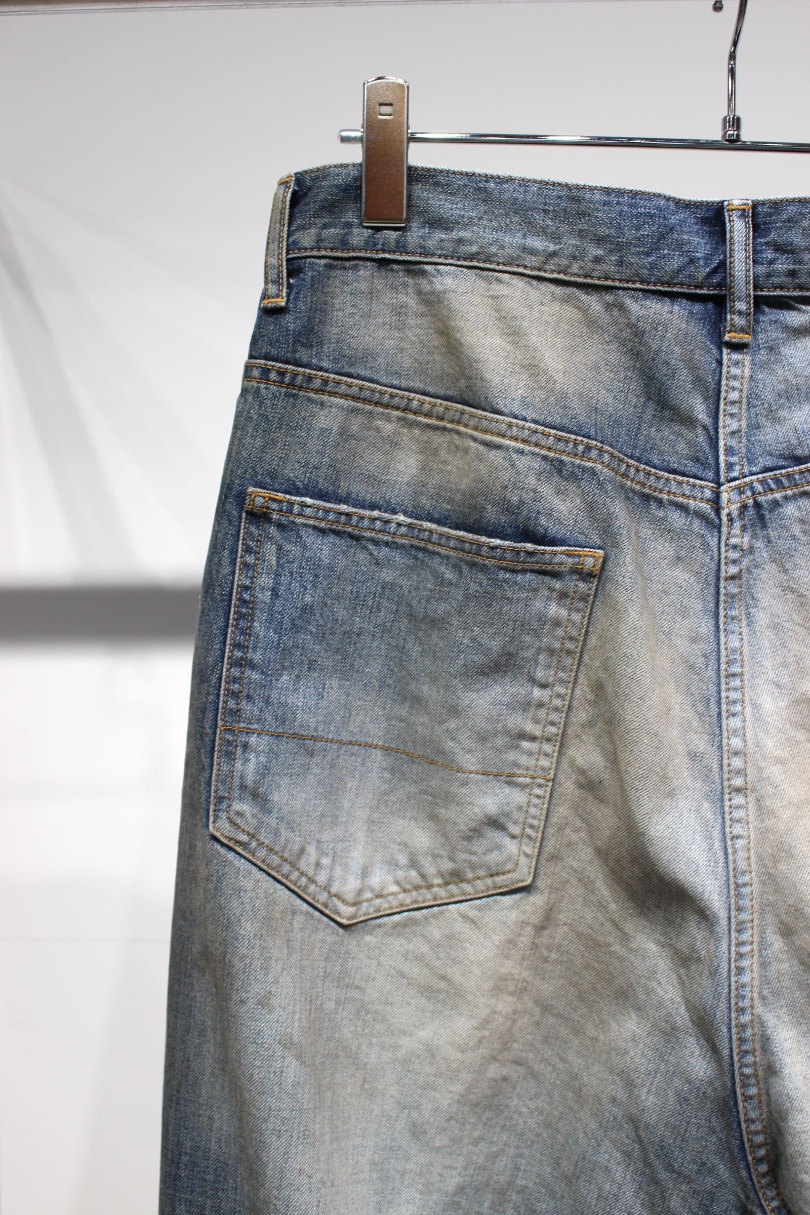 DAMAGE WIDE 5P DENIM PANTS | INDIGO | ダメージデニム
