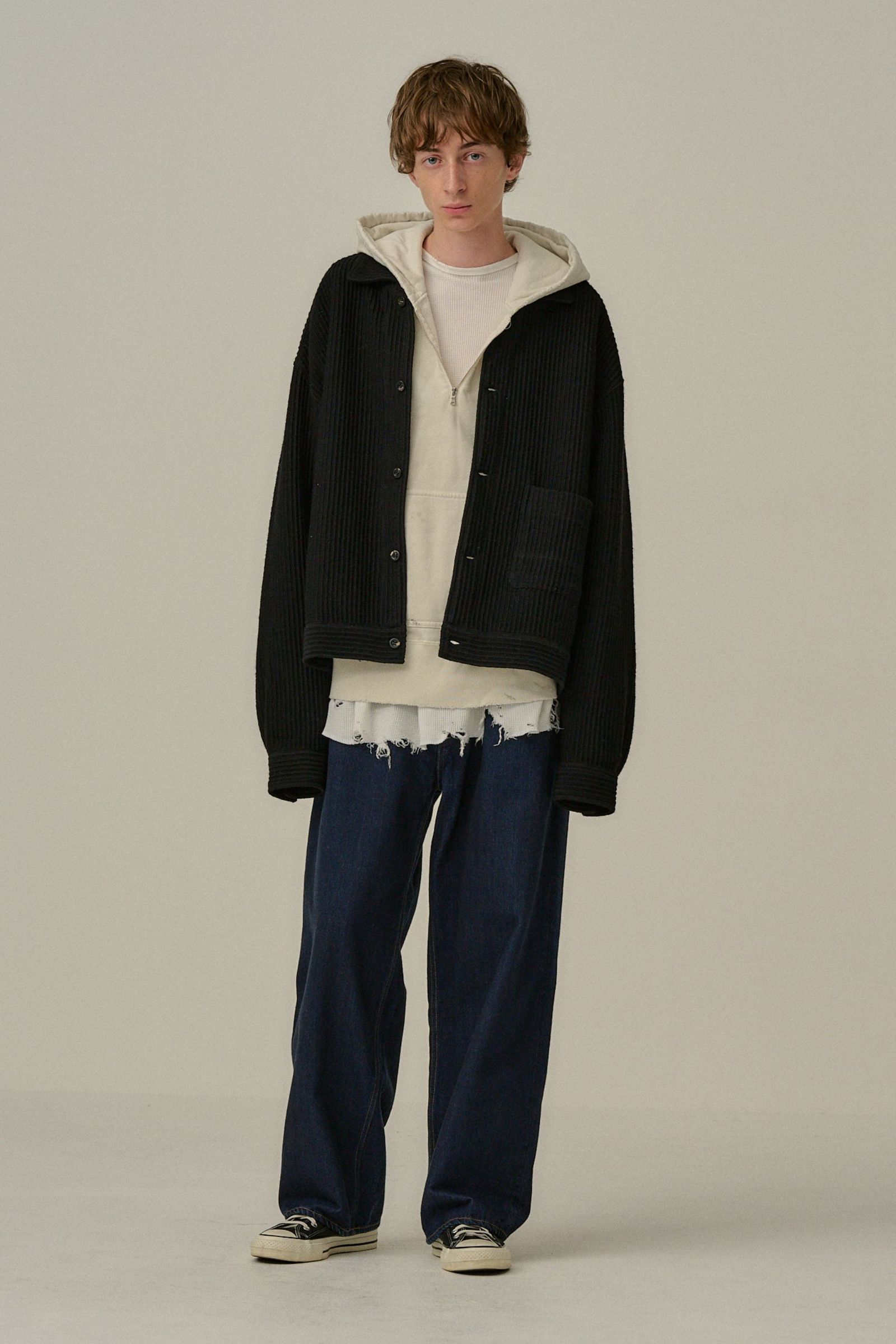 HALF ZIP HOODIE | GRAY | フーディー