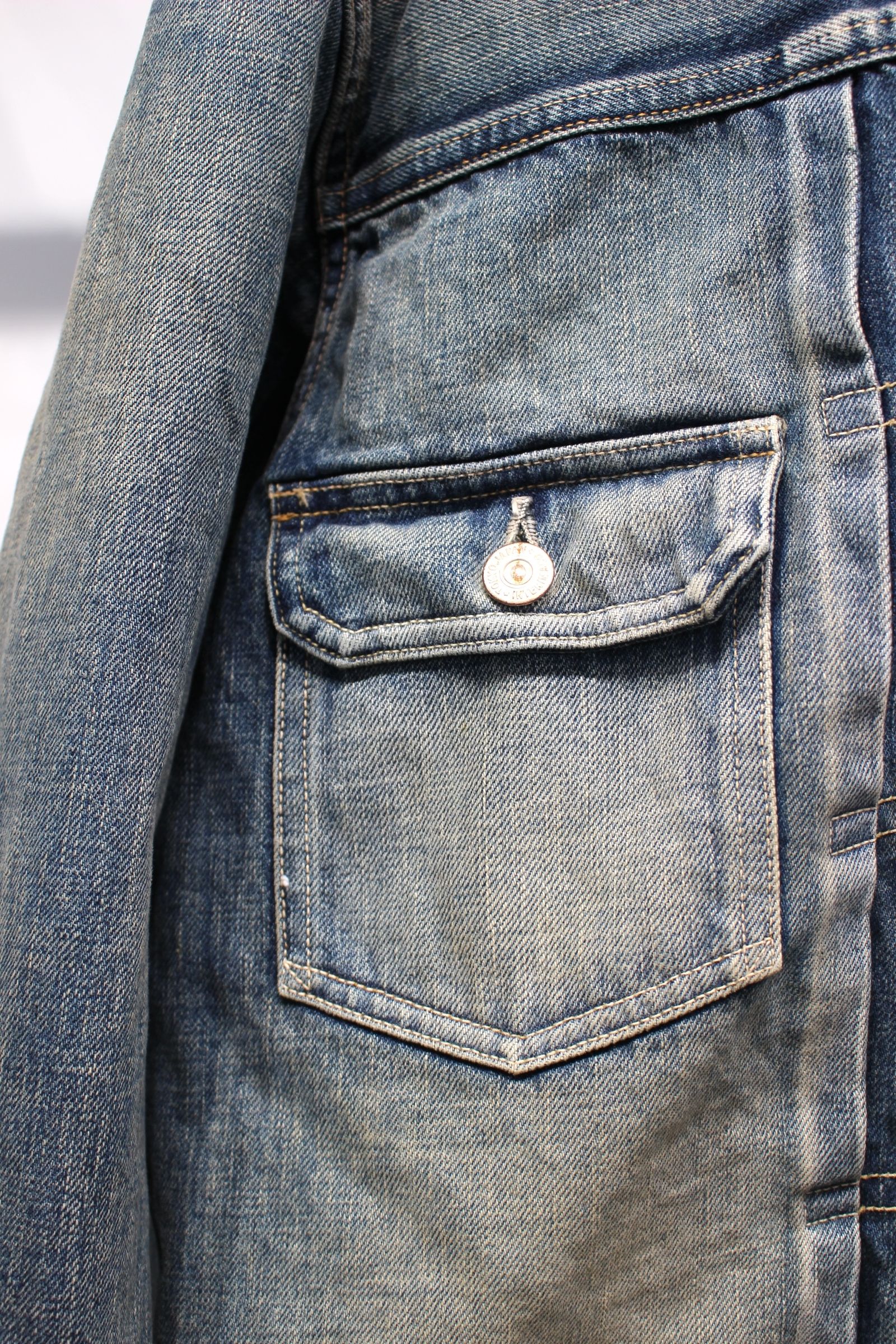 [ラスト1点] CLASSIC VINTAGE "2ND" SHUTTLE DENIM SIDE PANEL JACKET | C.NAVY | デニムジャケット