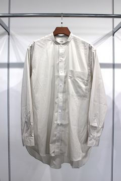HYPER BIG 200/2 SUPIMA BROAD STAND COLLAR SHIRT/L.BEIGE
