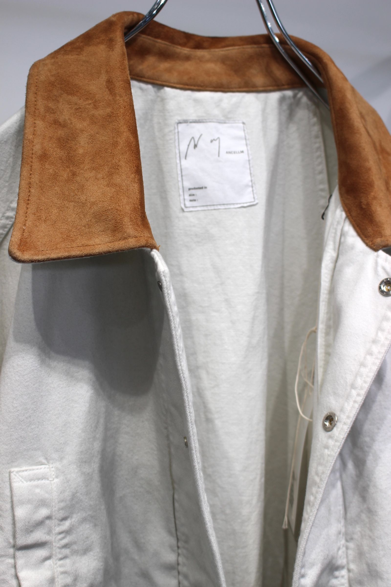AGING DENIM HALF JACKET | G.WHITE | デニムハーフジャケット
