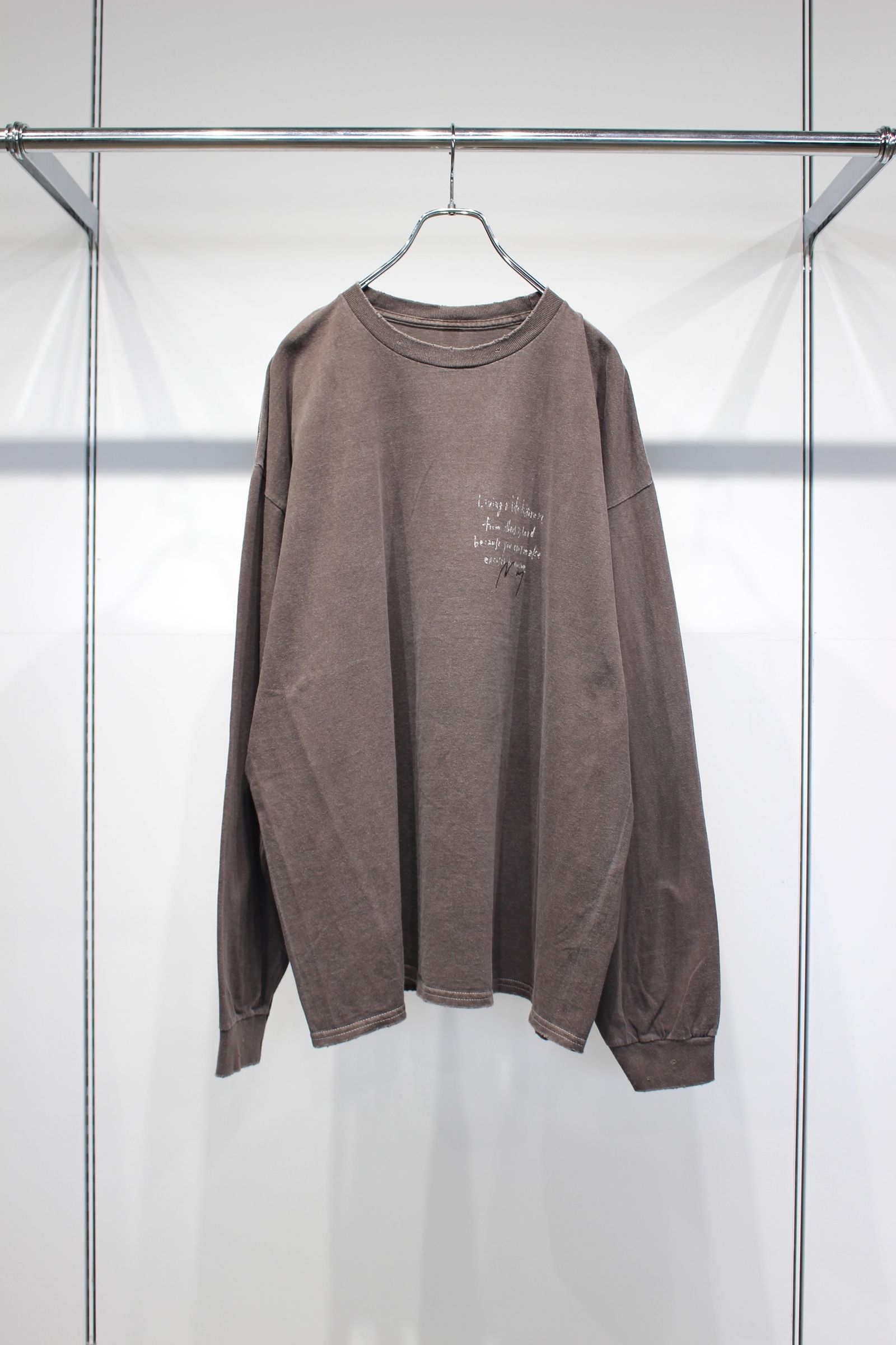 MASSAGE L/S T-SHIRT | BROWN | カットソー