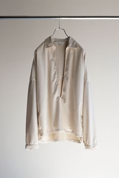 VEGAN LEATHER SKIPPER SHIRT/L.GRAY