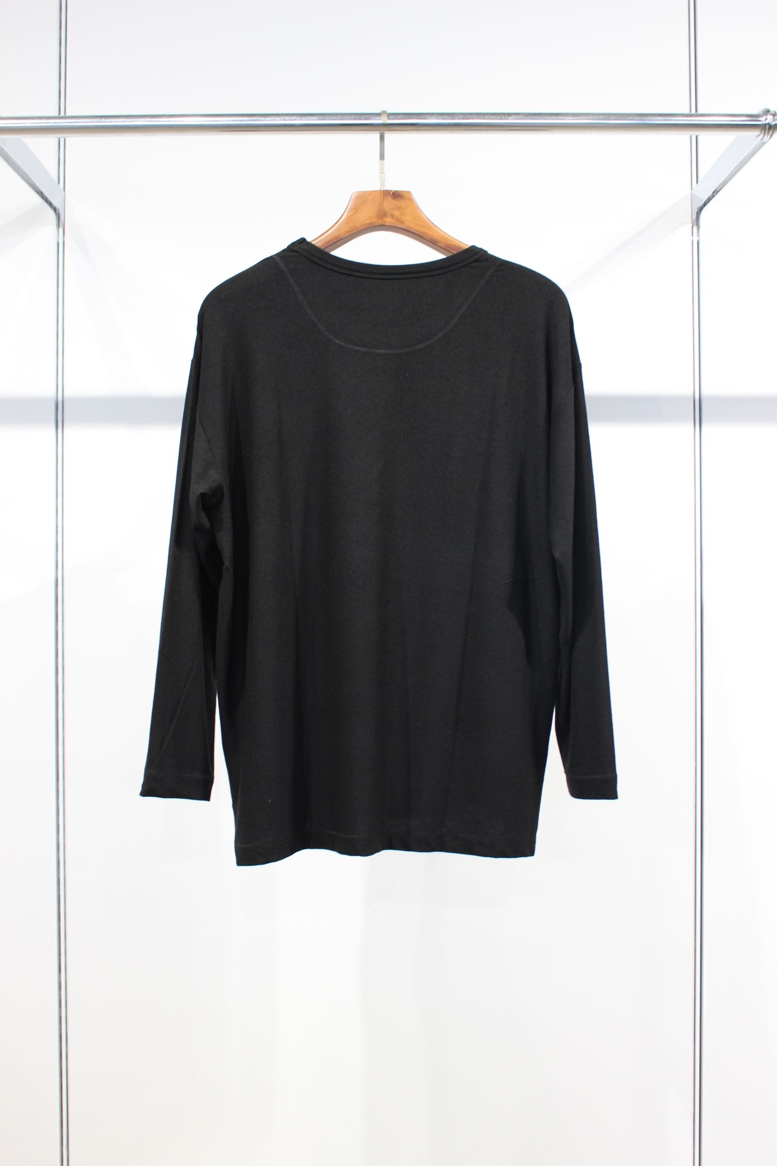 [ラスト1点] CASHMERE SILK L/S TEE | BLACK | カットソー