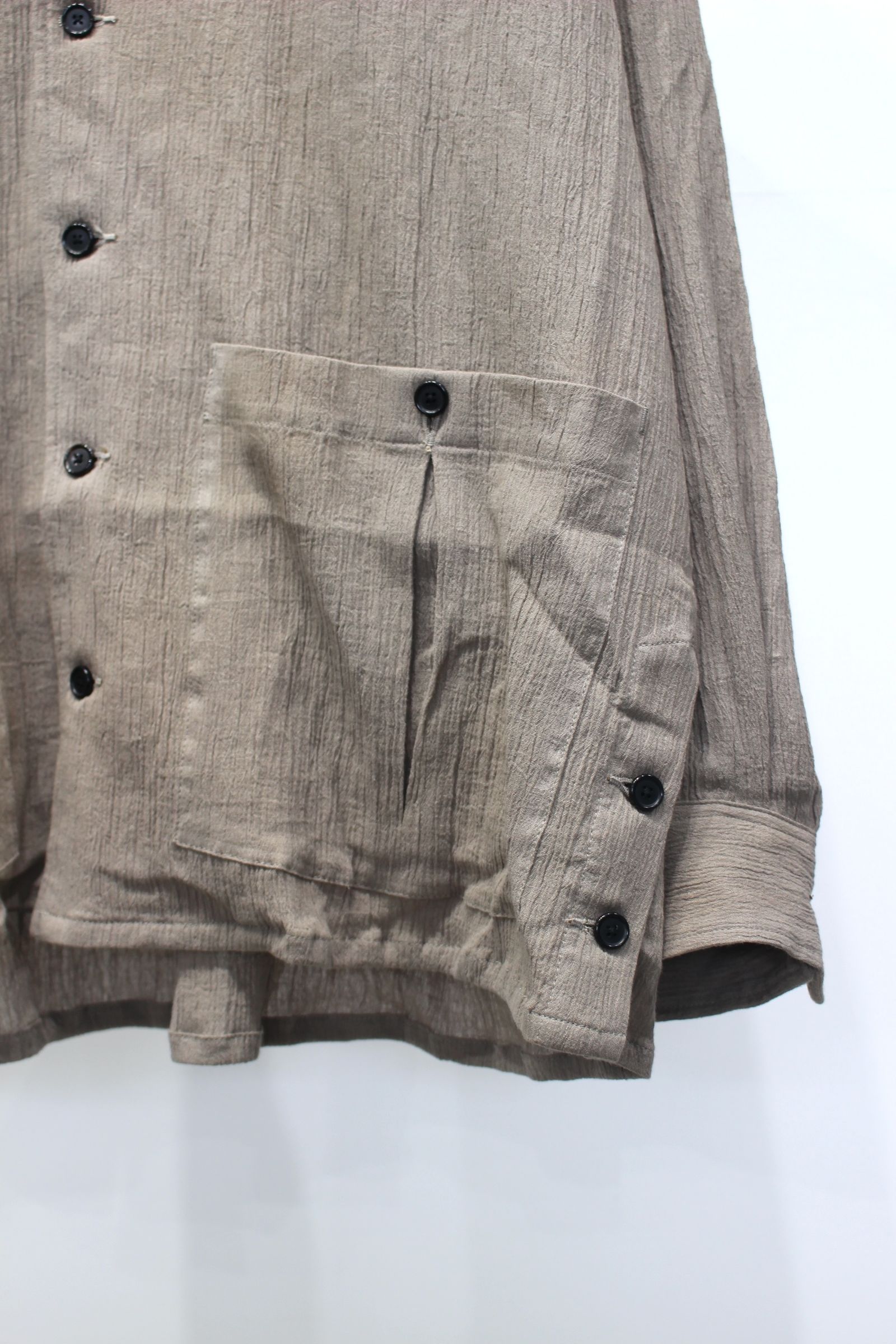 [ラスト1点] CREPE SHIRT JACKET | GREIGE | シャツジャケット
