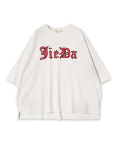 JIEDA GOTHIC OVERSIZED TEE/オーバーサイズTシャツ/アイボリー
