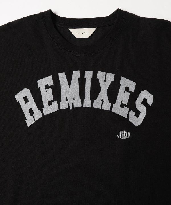 REMIXES BIG TEE/Tシャツ/ブラック