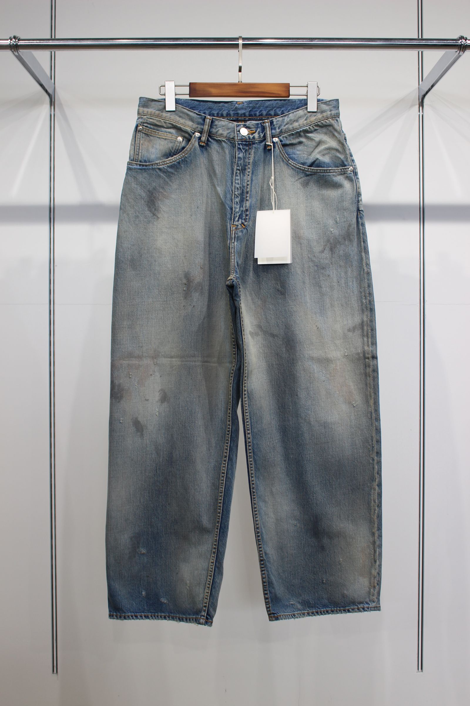 ANCELLM - AGING STRAIGHT 5P DENIM PANTS | BLACK | デニム ANCELLM - AGING STRAIGHT 5P DENIM PANTS | BLACK | デニム