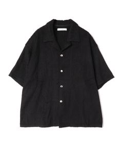 GEOMETRIC PILE S/S SHIRT/半袖シャツ/ブラック