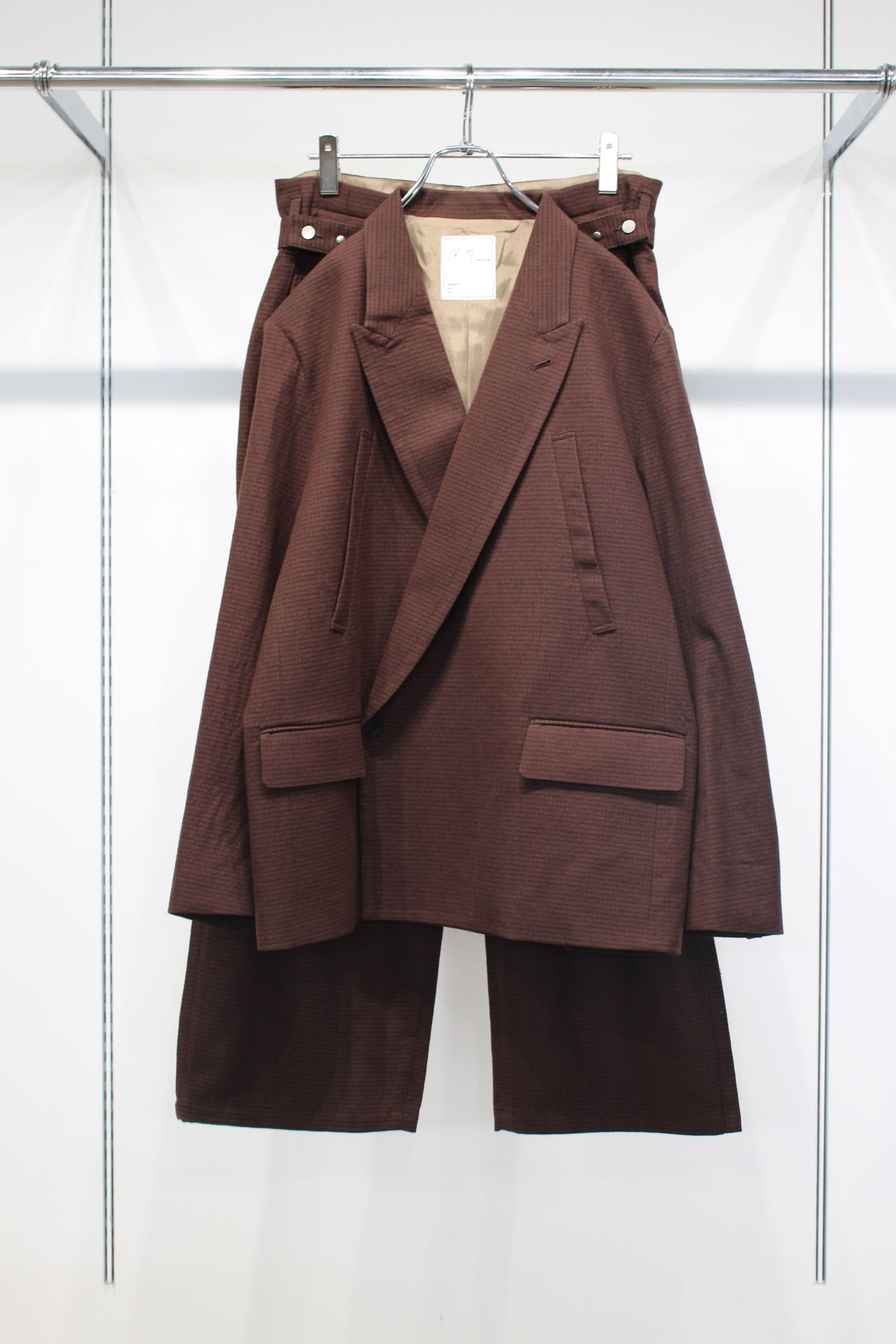 DOUBLE TAILORED JACKET | WOOL BELTED WIDE SLACKS | GRAPH CHECK | セットアップ