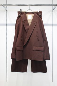 DOUBLE TAILORED JACKET | WOOL BELTED WIDE SLACKS | GRAPH CHECK | セットアップ