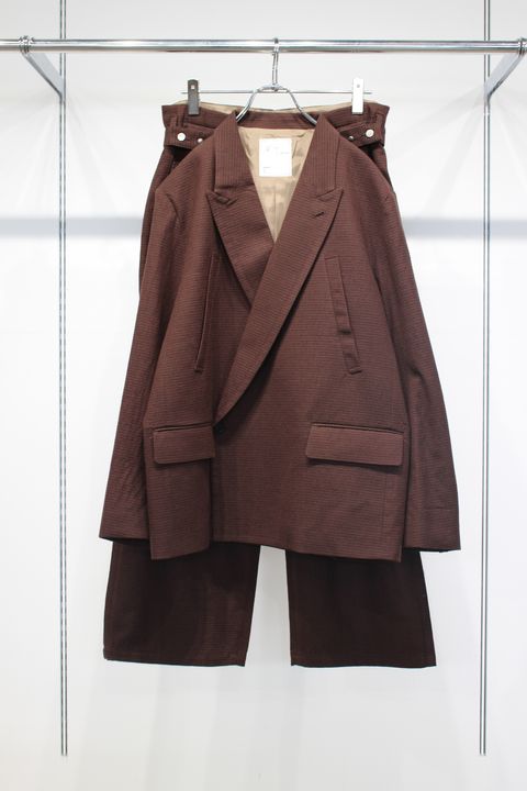 DOUBLE TAILORED JACKET | WOOL BELTED WIDE SLACKS | GRAPH CHECK | セットアップ