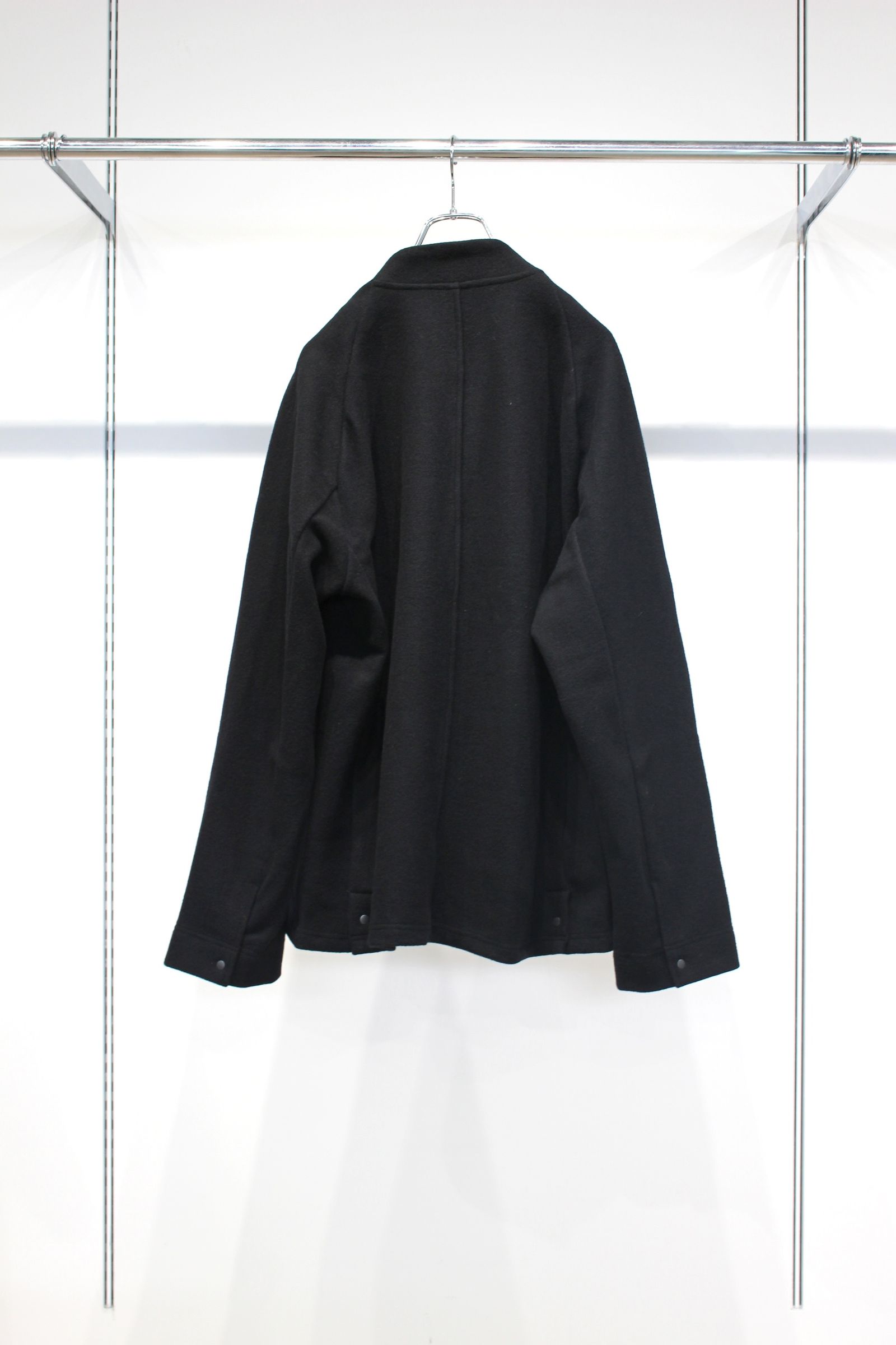 W/CA NO COLLAR DOUBLE JACKET | BLACK | ノーカラージャケット
