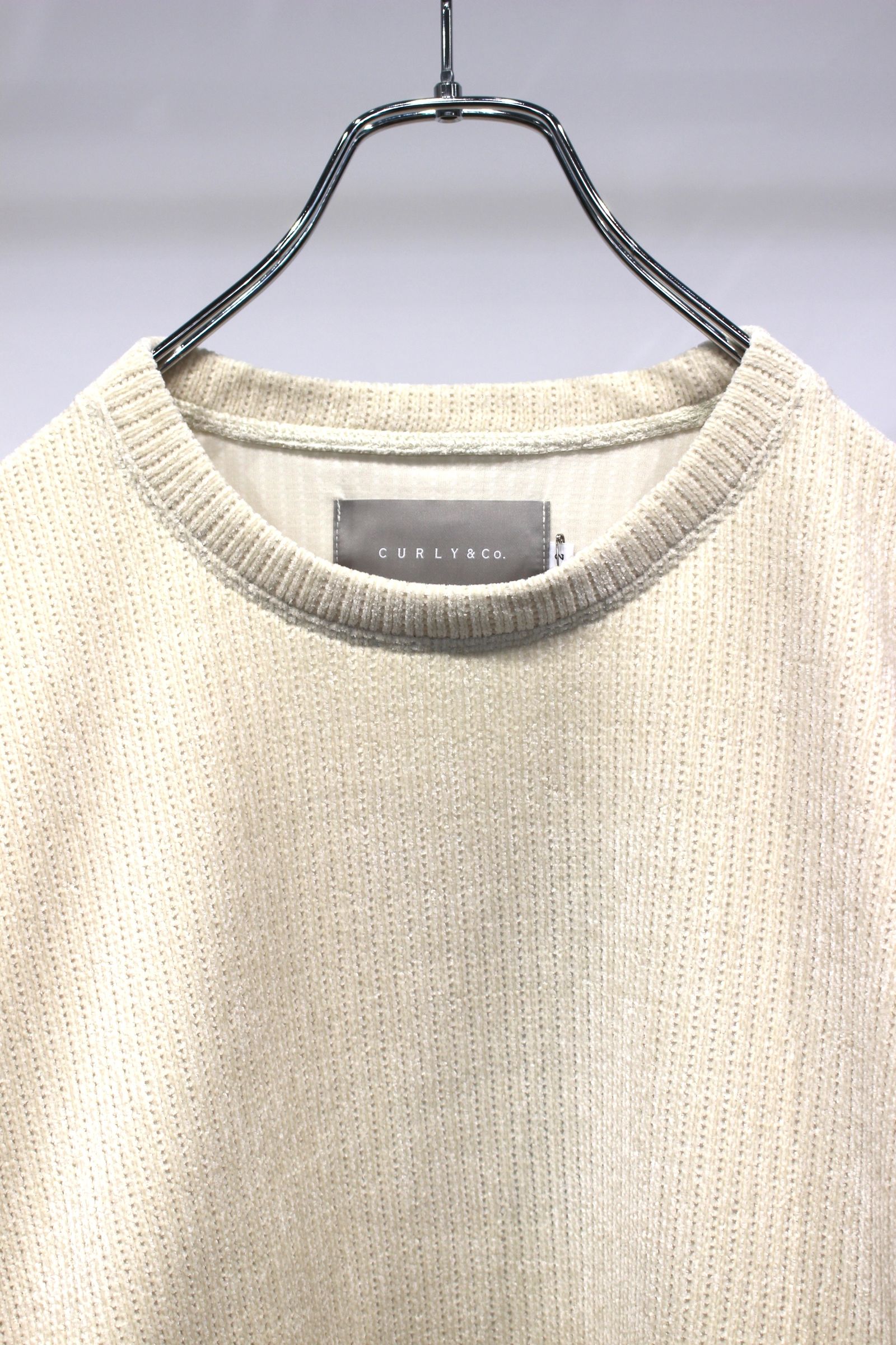 MOLLE YARN STRIPE KNIT P/O CREW-NECK | IVORY | カットソー