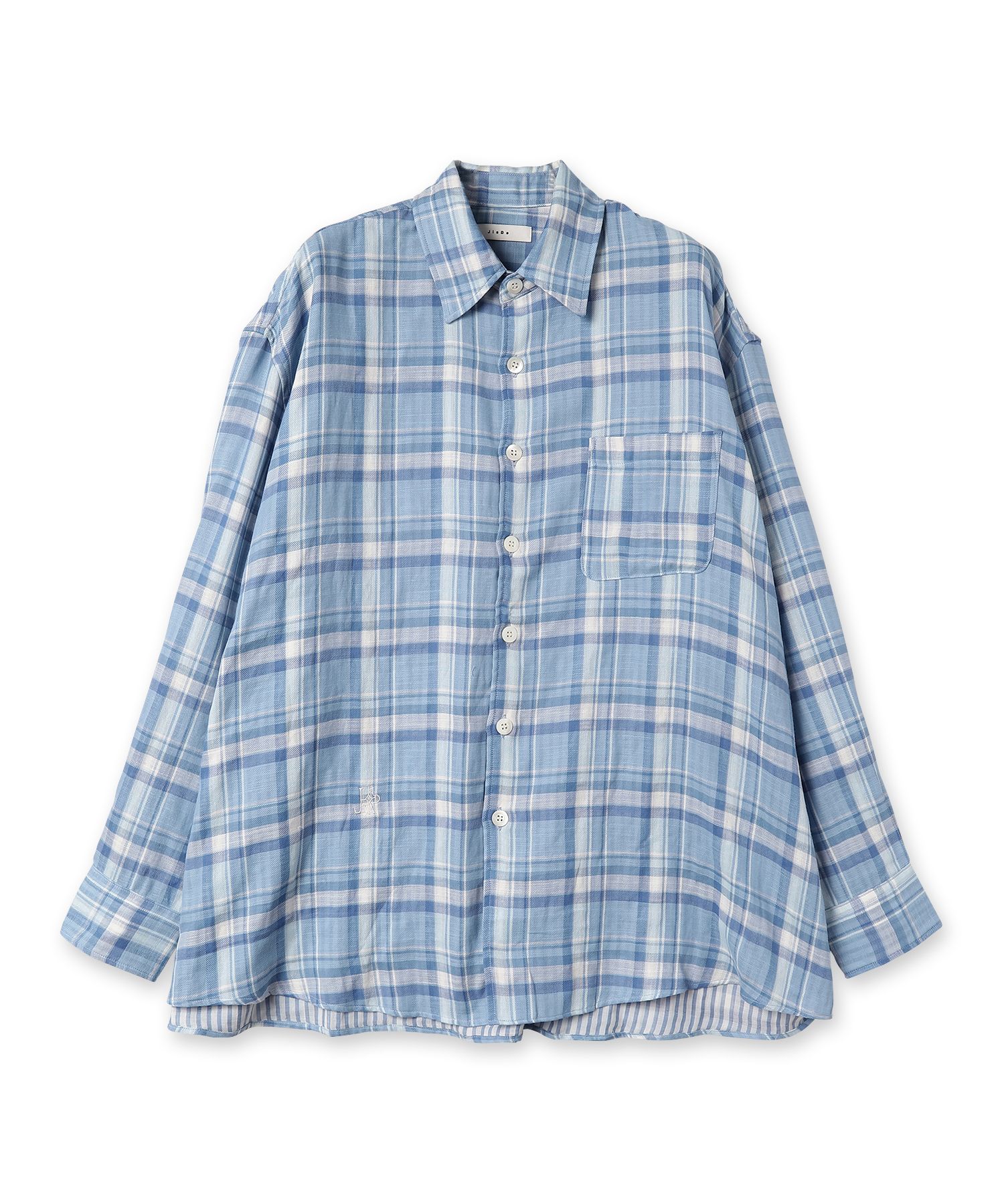 JieDa - CHECK OVERSIZED SHIRT L/S/BLUE | NapsNote