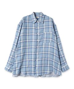 CHECK OVERSIZED SHIRT L/S/BLUE